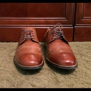 COLE HAAN MODERN CLASSICS WINGTIP OXFORD LEATHER BROWN DRESS SHOES SIZE 12